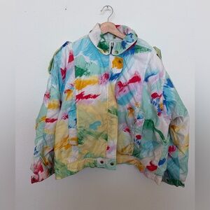 Vintage 80’s 90’s Skea Paris Vail Ski Jacket Size Medium Retro Multicolor